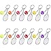 JSMTKJ 12 Pcs Porte-clés Raquette de Tennis Keychain Porte-clés en métal Creative Keychain Sport Keyring Tennis Ball Couleurs Assorties