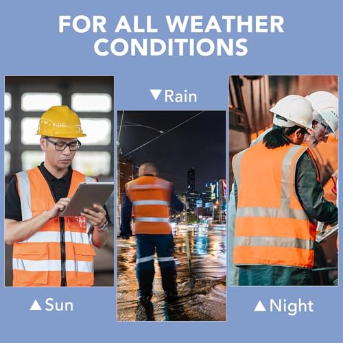 Image of XPCARE Reflective Safety Vests For Women Men, High Visibility Security Vest Pockets and Zipper Front Construction Work Vest