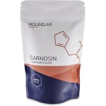 MoleQlar L-Carnosine Powder High Dose - 30 g Pure Vegan Carnosine Powder - 1000 mg L Carnosine by Serving - Against AGE's and ALE's - Includes Dosing Spoon - Certified Purity