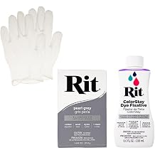 Rit Dye Powder with ColorStay Fixative Bundle All in One Kit with Gloves to Reduce Color Bleed