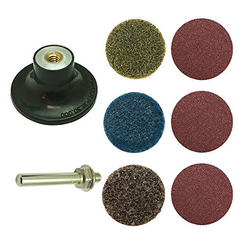 Superior Pads and Abrasives PP20K 2 Inch Diameter 7pcs Twist Lock Spindle Disc Surface Conditioning Kit