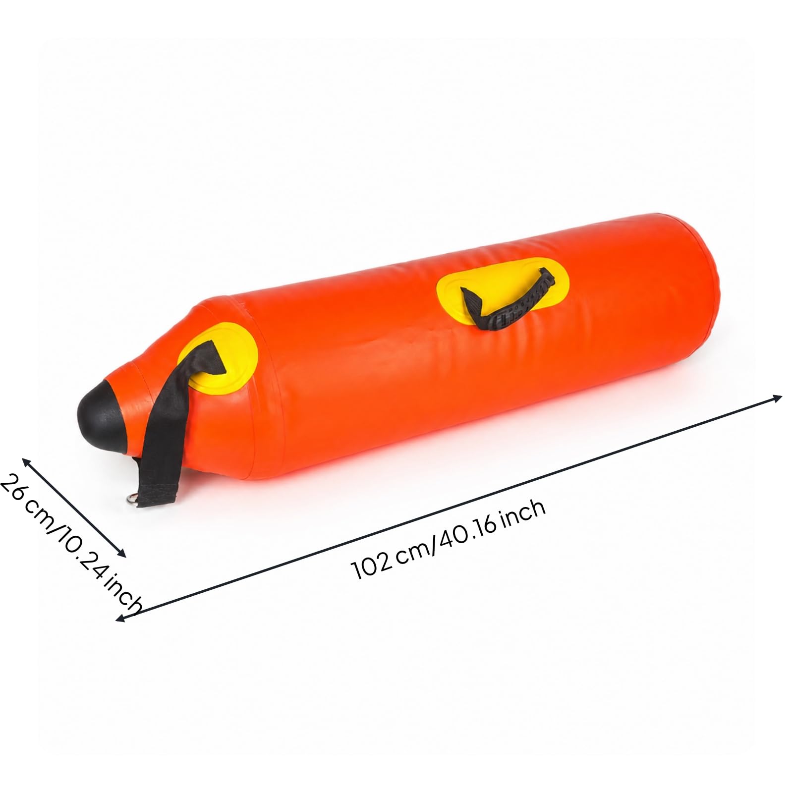 Fishing Float Flotteur Gonflable Bouée de Repère Bouée de Sécurité en PVC avec Corps Cylindrique Conique et Poignées Offrant 45 L de Flottabilité