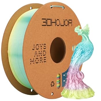 3DHoJor Silk PLA 3D Printer Filament 1.75mm Silk Shiny Fast Gradient Color Change Rainbow Multicolor PLA Filament 1kg (2.2lbs) /Spool for FDM 3D Printers-Macaron