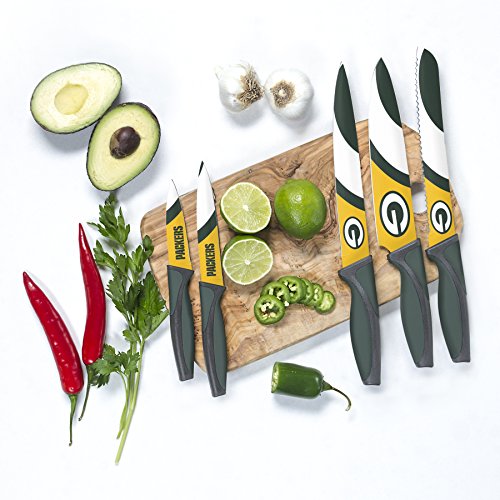 The Sports Vault NFL Green Bay Packers 5-Piece Kitchen Knife Set - Thumbnail 2