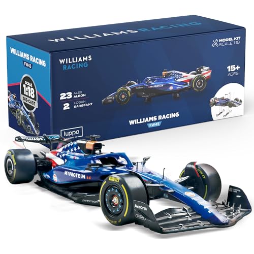 LUPPA Formula 1 FW45 Model kit - 1:18 Scale Racing F1 FW45 Model Inspired by Alexander Albon & Logan Sargeant l Building kit, Collectible diecast, 140 Pieces