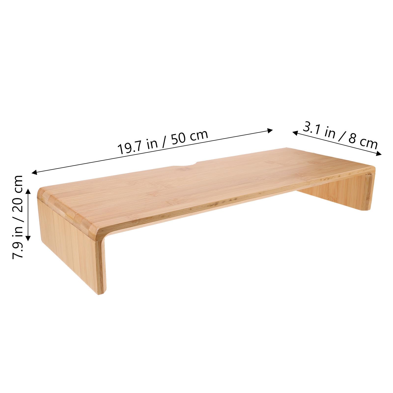 balacoo Supporto per Monitor da Scrivania, Rialzo per Schermo Computer in bambù, Beige, per Ufficio e Casa, Aumenta L'altezza del Display, Stile Semplice Rustico