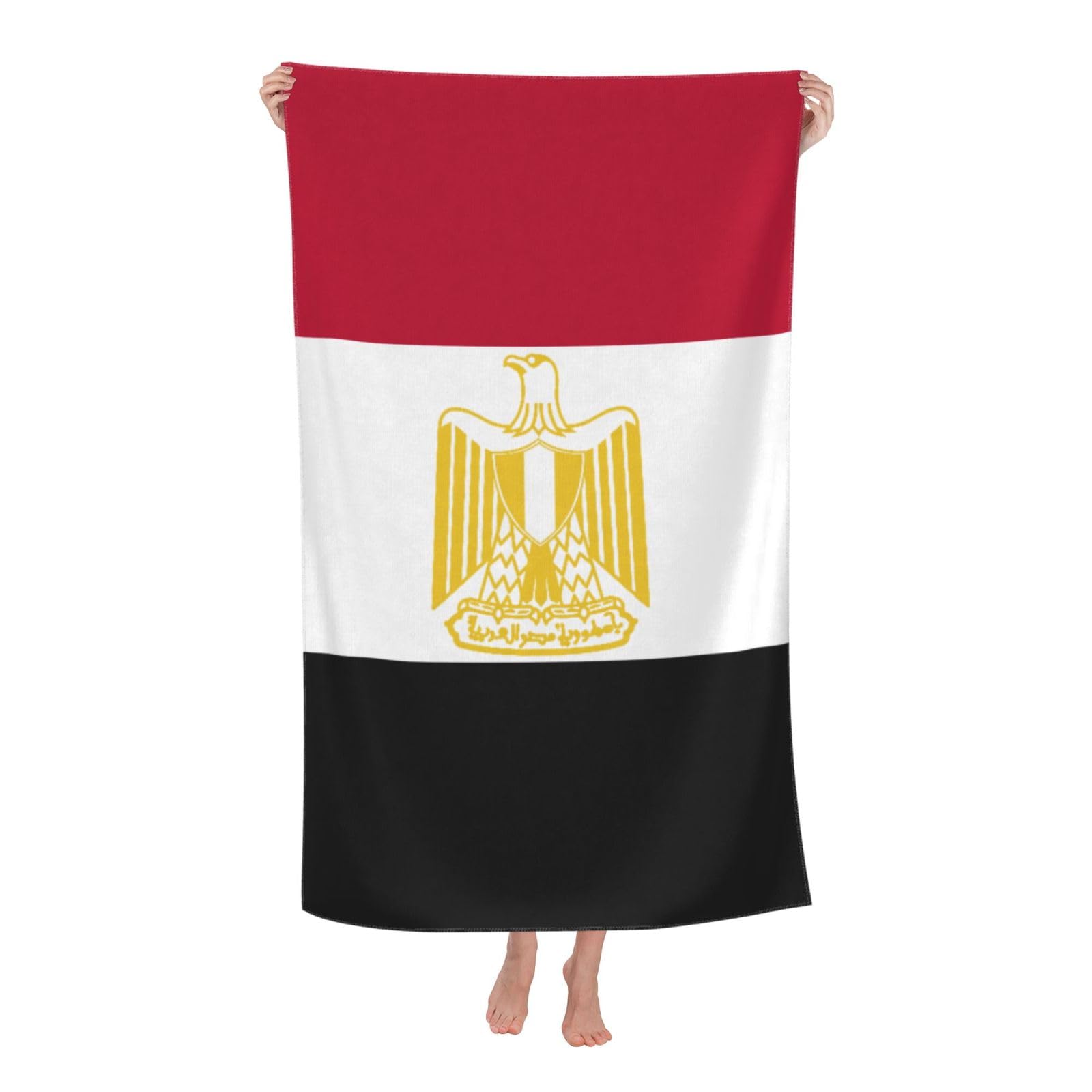 LSRCPD Beach Towel Egypt Flag Microfiber Beach Towels Blanket Oversized Tropical Big Extra Large XL Pool Towels Quick Dry Sandproof for Women Girls Kids