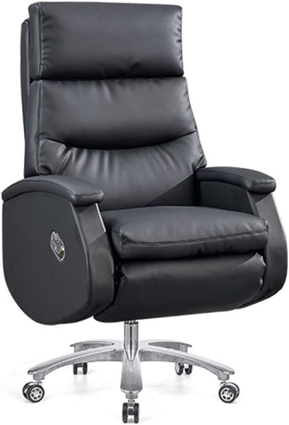 Executive Office Chair, Executive Home Office Chair Electric Big and Tall Ergonomic Reclining Office Chair with Foot Rest, High-Back PU Leather Computer Desk Chairs with Wheels Rolling Task Chair ( Co