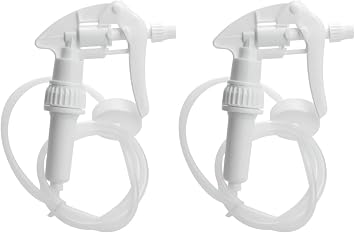 Premium Heavy Duty Remote Trigger Sprayer, 40 Extended Reach Hose White, 38/400 Neck Size Threaded Closure for Bottles and Containers Pack 2