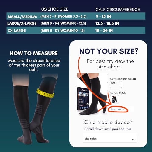 Image of Compression Socks for Women & Men 20-30 mmHg - Circulation Support for Nurses, Travel, Flight, Running & Everyday Wear