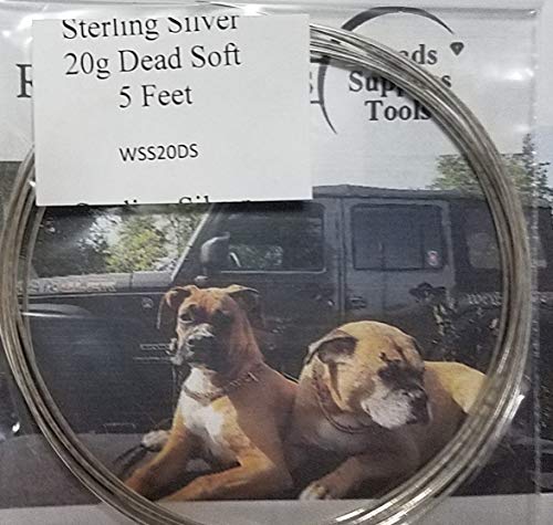 20 Gauge .925 Sterling Silver Dead Soft Wire, Round - 5 Feet from RawTreasures