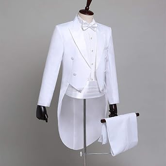 Men's Tuxedo Costume Classic Slim Fit Tuxedo Suit Chorus Musician Cosplay Adult Magician Tailcoat Magic