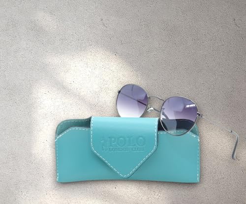 Óculos de Sol Redondo Unissex Polo London Club com lente UV400 contém Case Couro ECO (Grafite lente