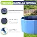 Dog Pool, Foldable Pet Swimming Pool with 6mm High-Strength PP Board, Hard Plastic Collapsible Doggy Pools for Small Dogs Kitty Duck,Non-Slip Doggie Bathtub Quick to Set Up and Drainage Hole(32x8in)