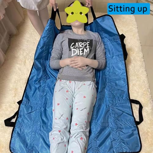 Positioning Bed Pad with Reinforced Handles 48 x 40 inches Washable Multipurpose Transfer Sheet for Lifting & Repositioning Reusable Patient Transfer Board Blanket Draw Sheet Lift Sheet Slide Bed Mat