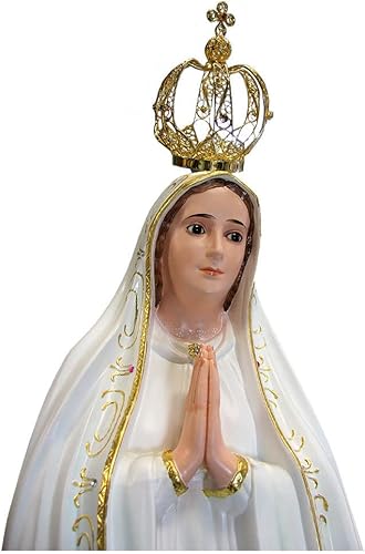 Miniatura 3 de Estatua de Nuestra Señora de Fátima de 40'' fabricada en Portugal #1039 Blanco