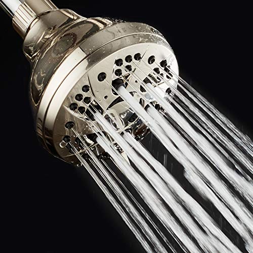AquaDance BRUSHED NICKEL High Pressure 6-Setting Spiral Shower Head – Angle Adjustable, Anti-Clog Showerhead Jets, Tool-Free Installation - USA Standard Certified - Top U.S. Brand thumbnail 3