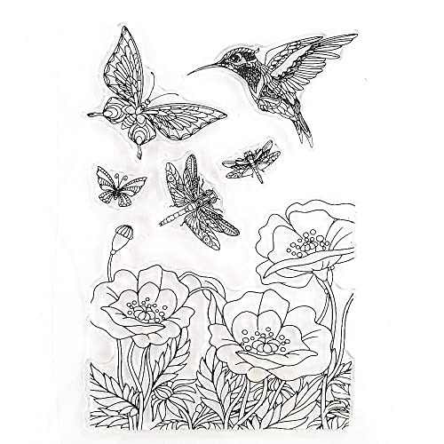 WooYangFun Tampon transparent pour création de cartes et scrapbooking Motif arbre floral 11 x 15 cm