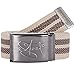 Produktbild 2Stoned Gürtel Canvas Belt Beige-Braun, Matte Schnalle Geprägt, 4 cm breit, Hosengürtel für Damen und Herren
