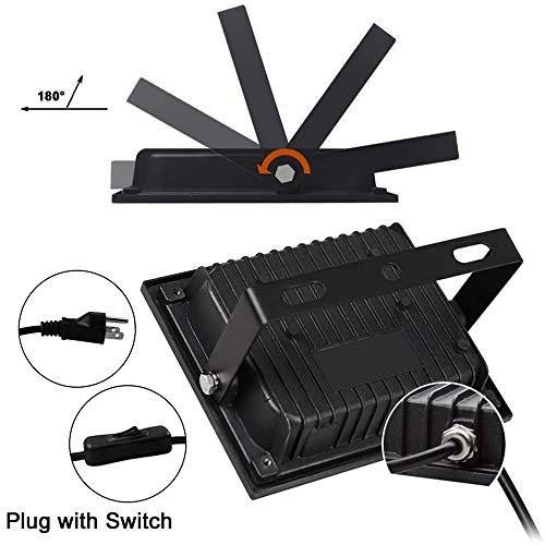 ZHMA 2 Pack 30W LED Black Light,Black Lights for Glow Party,Blacklight Flood Light with Plug,IP66 Waterproof,Body Painting Glow in The Dark,Black Light Halloween Decorations,Fluorescent Effect - Thumbnail 2
