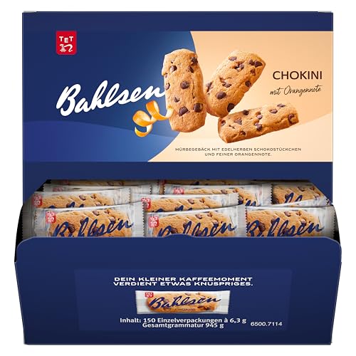 Bahlsen Chokini - 1er Pack Thekendispenser - Mürbegebäck mit Schokostückchen und Orangennote (1 x 945 g)