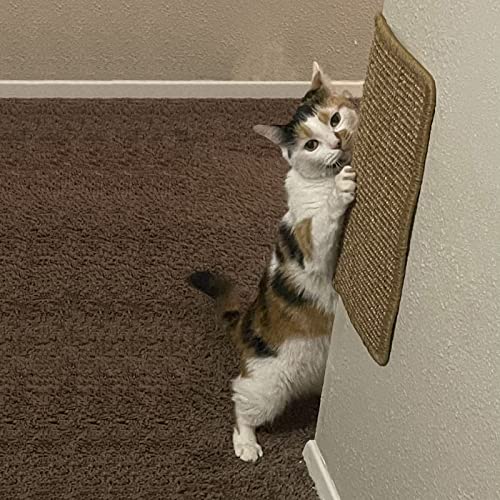 Image of Cat Scratching Mat, Natural Sisal Cat Scratching Mat, Protect Carpets and Sofas (11.8x14.9 inch, Grey)