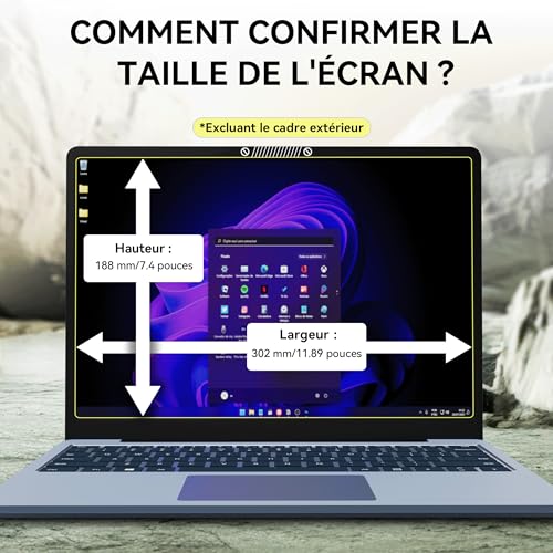 Filtro de privacidad de 14" para portátil: protección antiespía y antirreflejos azul 2
