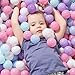 TRENDBOX Ball Pit Balls 100 - Macaron Colors Pit Balls Non-Toxic Free BPA Soft Plastic Balls for Ball Pit Play Tent Baby Playhouse Pool Birthday Party Decoration (B-Purple, Pink, Blue& White)