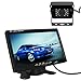 Pathson 7 Pouces TFT LCD Moniteur + Caméra de Recul Étanche Nocturne 18 IR Lampes 120°Vue Couleur Arrière de Voiture Kit