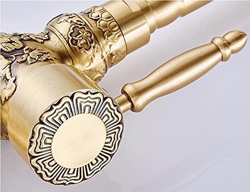 Robinet de lavabo haut cuivre sculpté anti-calcaire pour vasque - 6
