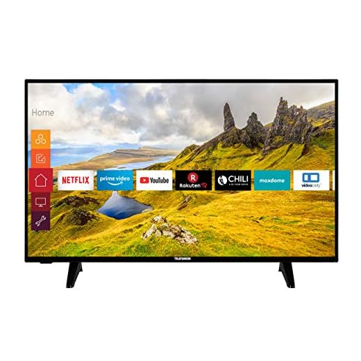 Telefunken XU40J521 102 cm/40 tum TV-apparat (smart TV inklusive Prime Video/Netflix/YouTube, 4K UHD med Dolby Vision HDR/HDR 10 + HLG, Works with Alexa, Triple-Tuner) [modellår 2020]