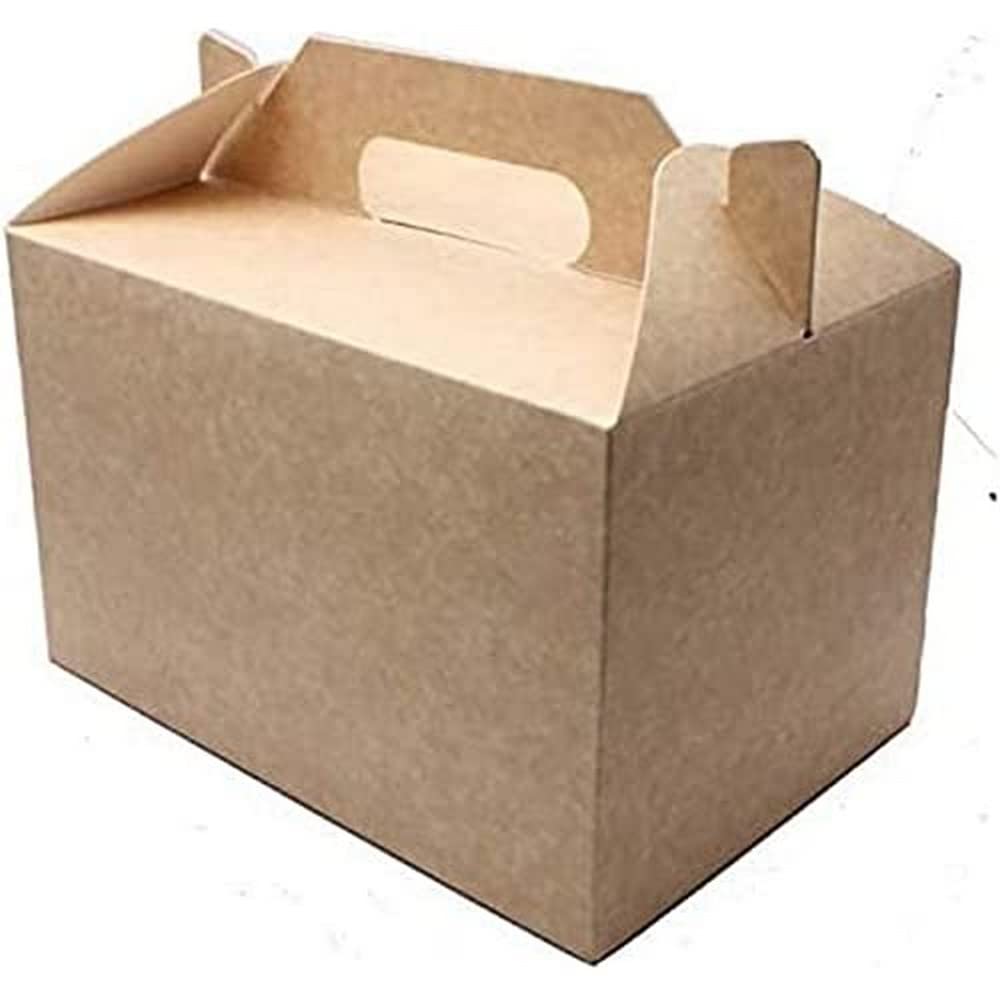 Cajas para Comida de Cartón Kraft 100 uds de 14,50x20,50x13,50 cm Reutilizables para Alimentos y Comidas Calientes con Cierre Hermético