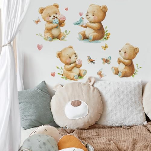 Vinilo Decorativo Ositos Acuarela Removible para Niños miniatura 6