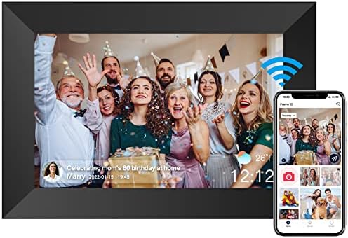 Digital Picture Frame Dreamtimes 8 Inch WiFi Digital Photo Frame with IPS HD Touch Screen, Latest Upgraded Version, US Design, Easy Setup to Share Photos or Videos Remotely via AiMOR App from Anywhere