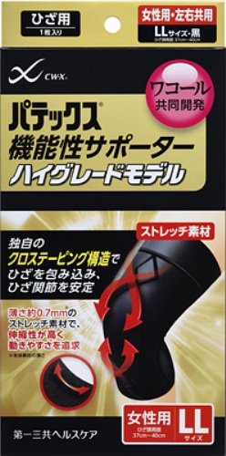 パテックス 機能性サポーター ハイグレードモデル ひざ用 黒