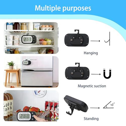 4 Pack Fridge Freezer Thermometer Digital Refrigerator Thermometer - Image 4