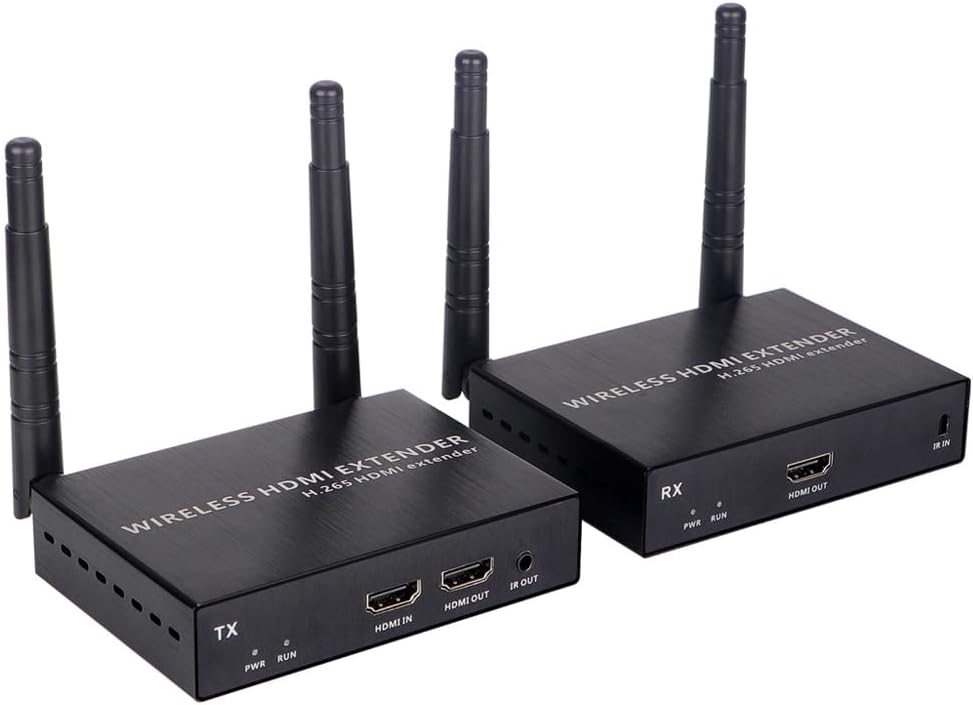 EXVIST Wireless HDMI Extender Transmitter and Receiver W/HDMI Loop-Out, Up to 656 Feet, IR Support, Suitable for Transmitting Video from Laptop, PC, YouTube, Xbox One, PS4 to HDTV or Projector