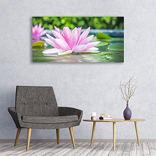 Tableau Décoration Fleur d'eau Tulup Impression sur Toile 120x60cm Déco Mural
