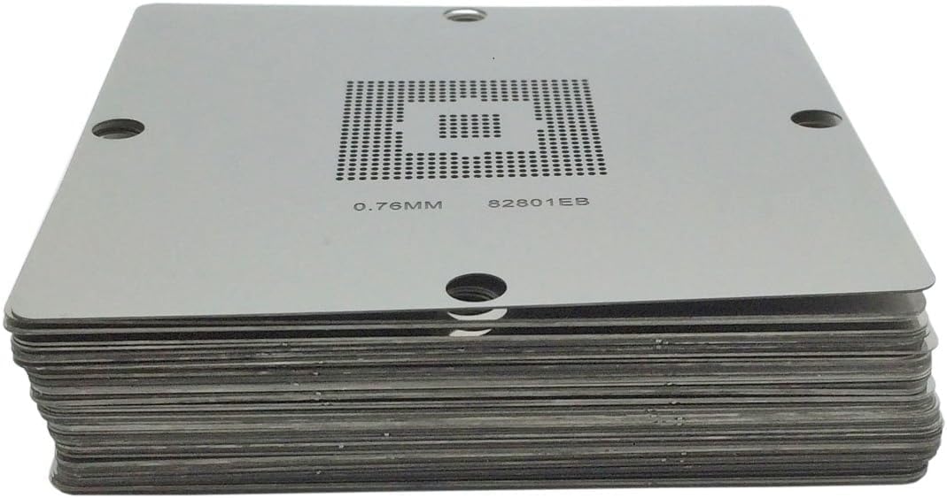 56PCS Commonly Used Universal Reballing Steel Stencils + 90mm BGA Reball Rework Station Holder, for Solder Rework Fixing Chip Repair