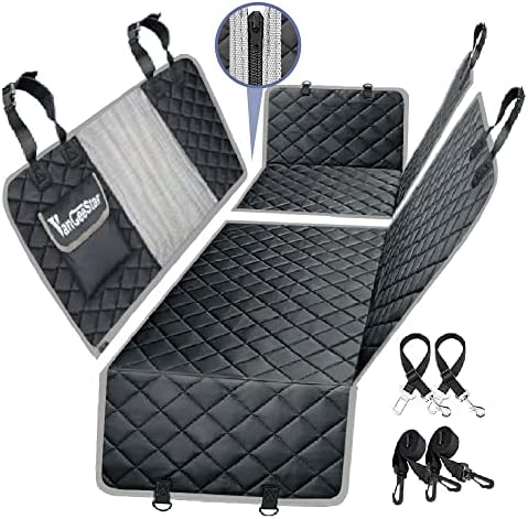 VanGeeStar 5 in 1 Dog Car Seat Cover for Back Seat, Waterproof, Seat Protector, Scratch-Resistant, Nonslip, Durable, Prevent Dirt, Suitable for Pet Car Hammock for Cars, Trucks and SUVs…
