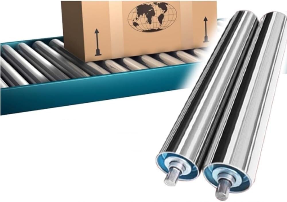 Rouleaux de transport en acier D25mm robustes pour transmission de convoyeur