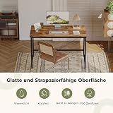 Mericonia Computertisch, 80 x 50 cm Kleiner Schreibtisch Studierschreibtisch für kleinen Raum, Moderner einfacher PC-Schreibtisch, Braun