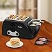 West Bend TEM4500W Egg & Muffin Toaster, 4-Slice, Black (Discontinued