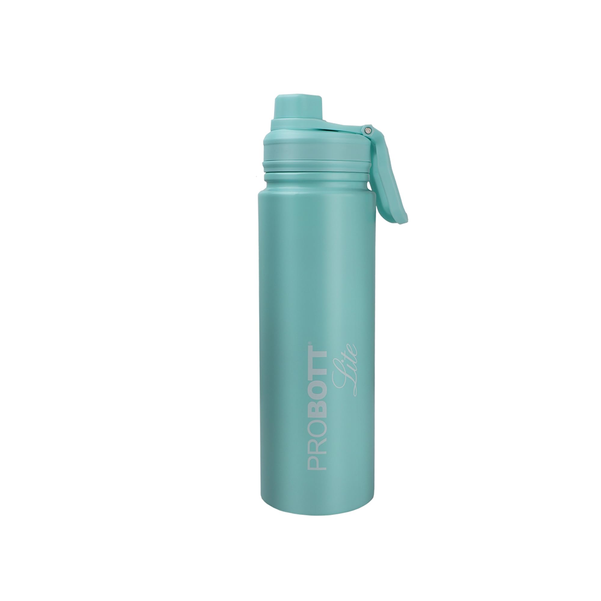PROBOTT LITE Magic 950ml Single Wall Stainless Steel Water Bottle Without Vacuum Tech, Aqua Blue | Leak Proof | Easy to Carry with Handle | Wide Mouth - Easy Cleaning