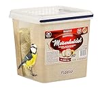 Fidelio Comida para pájaros Silvestres con Red, 30...: Bolas de pienso prémium Compuesto de los mejores ingredientes Los bolas de pienso son ideales para la alimentación de aves silvestres durante todo el año En un práctico cubo con 30 bolas de sebre