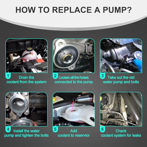 AXINMOTOO Auxiliary Water Pump 059121012B, Engine Coolant Pump Assembly Replacement for Audi A4 2013-2015, A5 A6 2012-2014, A4 A5 Quattro 2012-2016, allroad 2013-2016, for VW Touareg 2011-2016 L4 2.0L by AXINMOTOO - Used condition - Image 5