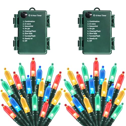 NovaFloat 50LED Battery Operated String Lights with Timer 8 Modes