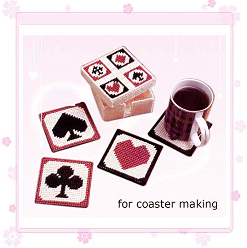 Tosnail 100 Pieces 4" x 4" Clear Plastic Canvas Mesh Sheets for Embroidery Crafting