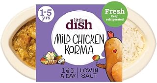Little Dish Protein Packed Mild Chicken Korma | Low in Salt And Made With 100% Natural Ingredients | Contains No Additives Or Preservatives | 1 Of 5 A Day | Ages 1 - 5