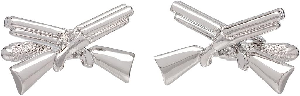Pair of Shotgun Cufflinks In Onyx Art Cufflink Box, Silver, 1